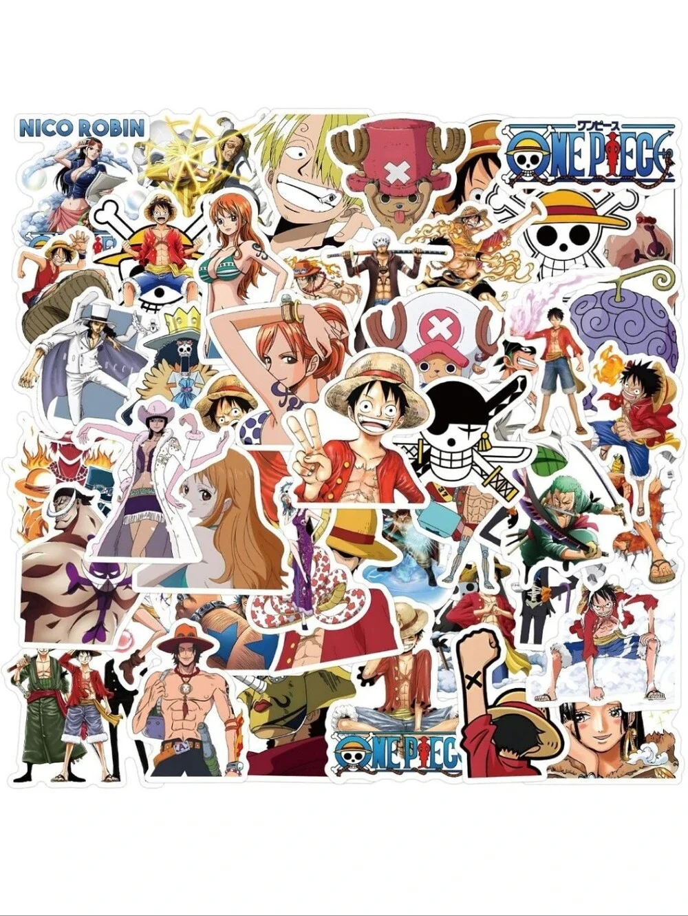 Onepiece Character Sticker Pack - Multicolor